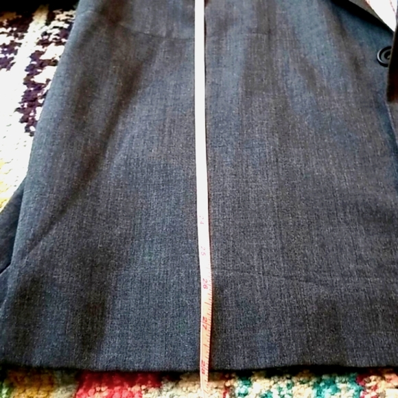 ESKANDAR Y2k Swingy HTF Grey Striped Wool Striped Boxy Neiman  Minimalist Jacket - Picture 11 of 14